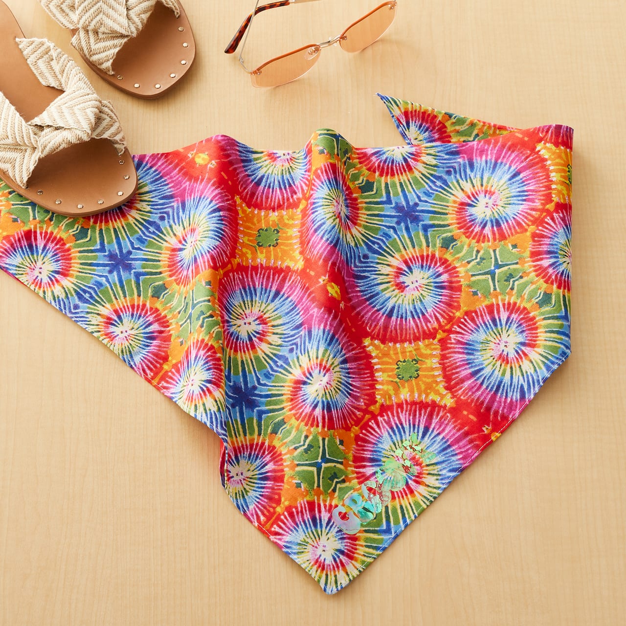 Tie-Dye Swirl Cotton Bandana by Make Market&#xAE;